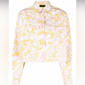 Abstract Button Down Shirt (Cropped)